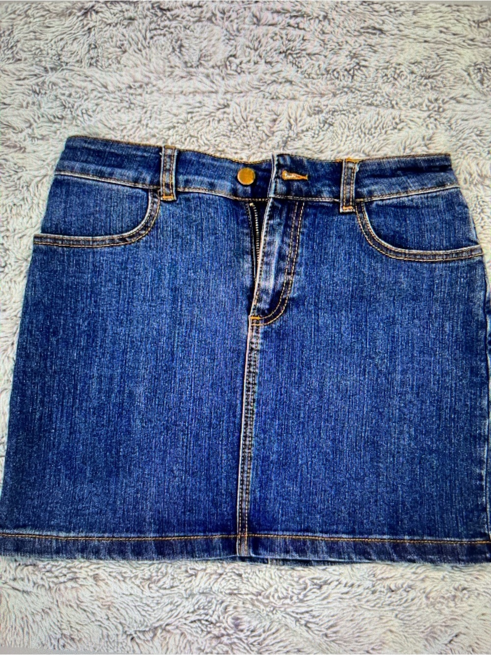 Classic Blue Denim Mini Skirt - Casual Everyday Style